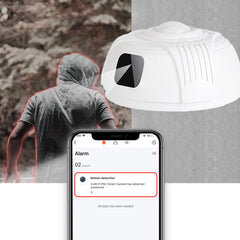 Faux détecteur de fumée rotatif 330° avec caméra WiFi et vision nocturne
